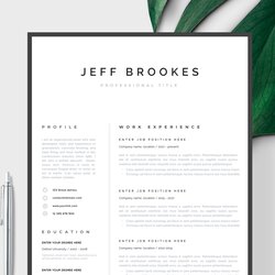 Super Professional And Modern Template Resume Angels Letter Ready Brooklyn