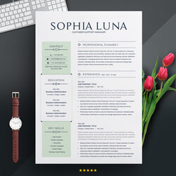 The Highest Quality Professional Modern Resume Design Template For Word Pages Resumes Free Main Image