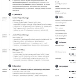 Capital Modern Resume Templates Examples For