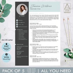High Quality Modern Resume Template With Picture Creative Templates