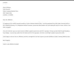 Smashing Medical Assistant Cover Letter Examples No Experience Please Template Influx