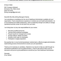 Superior Administrator Cover Letter Examples Sample
