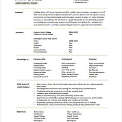 Supreme Free Sample Librarian Resume Templates In Ms Word Assistant