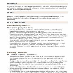 Marvelous Marketing Assistant Resume Samples Example Qualifications