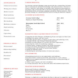 Eminent Free Sample Marketing Assistant Resume Templates In Ms Word Entry Level