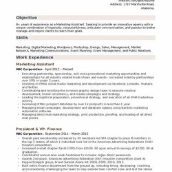 Out Of This World Marketing Assistant Resume Samples Writer Build