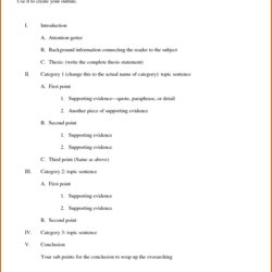 Essay Example Outline Informal