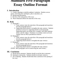 Super Informal Essay Outline Example Formal Research Format Paper