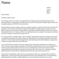 Magnificent Free Nursing Cover Letter Templates In Ms Word Student Examples Resume Example Sample Packet