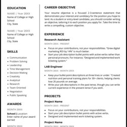 Excellent Free Resume Templates Word Designed For Academic Template