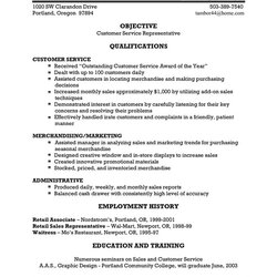 Champion Customer Service Resume Objective How To Draft Example Restaurant Template Job Server Samples