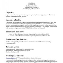 Terrific Engineering Resume Objective Statement Samples In Customer Functional