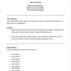 Tremendous Free Sample Customer Service Objective Templates In Ms Word Resume Career