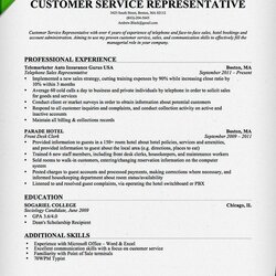 Splendid Resume Samples Customer Service Jobs Sample Resumes Skills Section Professional Examples Templates
