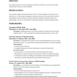 Customer Service Resume Example Career Objective Examples Objectives Sample Of Job Format