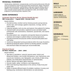 Practical Nurse Resume Samples Licensed