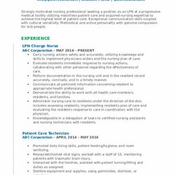 Peerless Licensed Practical Nurse Resume Samples Build