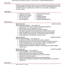 Best Machine Operator Resume Example From Professional Writing Examples Sample Production Cover Resumes Job