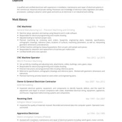 Marvelous Machinist Resume Samples And Templates