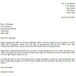 The Highest Quality Resignation Letter Due To Health Condition Cover