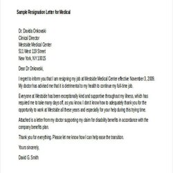 Doctor Resignation Letter Physician Provider Sample Medical Letters