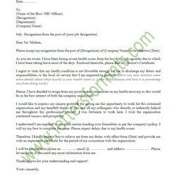 Out Of This World Resignation Letter Due To Illness Medical Reasons Sample Resign