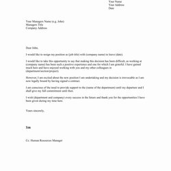 Superb Resignation Letter Sample Doc Daily References Reasons Awesome Health