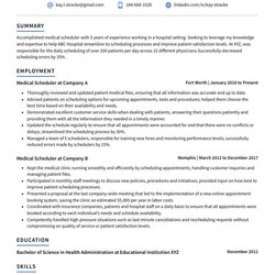 Champion Medical Scheduler Resume Example And Writing Guide