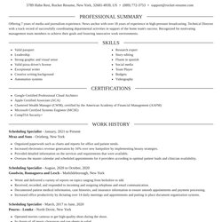 Very Good Scheduling Specialist Resumes Rocket Resume Elegant Template