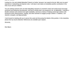 Very Good Letter Of Recommendation For Babysitter Template Business Personal Care Services