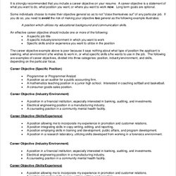 Cool Free Sample Resume Objective Templates In Ms Word General Career Samples Objectives