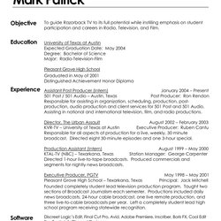 Great Wonderful Music Video Ideas For School Type File Producer Resume Format Com Production Sample