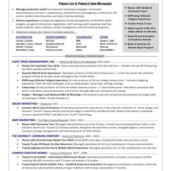 Matchless Resume Format For Music Producer Production Sanchez Carlos Name