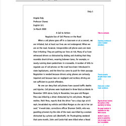 Perfect Research Paper Format Word Sample
