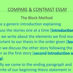 Out Of This World Compare Contrast Essay Block Method Presentation First