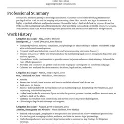 Eminent Litigation Paralegal Resume Template Focal Point