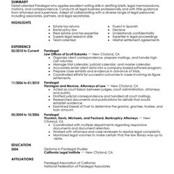Outstanding Best Paralegal Resume Example From Professional Writing Service Examples Law Resumes Legal Job