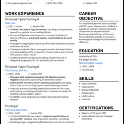 Superior Personal Injury Paralegal Resume Examples For Standout Example