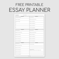 Essay Planner Printable