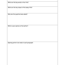 Great Essay Planning Sheet Teaching Resources Width
