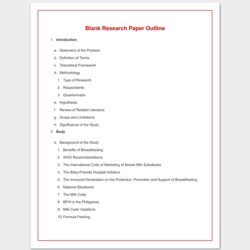 Legit Blank Outline Template Examples And Formats For Word Research Paper
