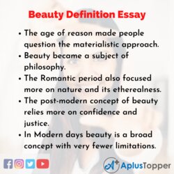 Very Good Beauty Definition Essay On For Students And
