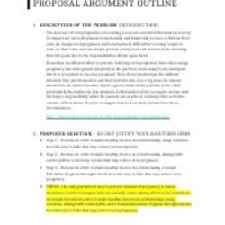 Cool Proposal Argument Essay Outline