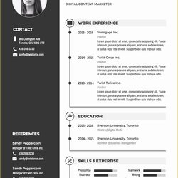 High Quality Create Free Template Of Resume Line And Download For