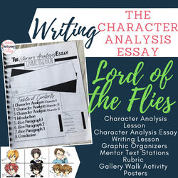 Lord Of The Flies Character Analysis Essay Complete Unit Original