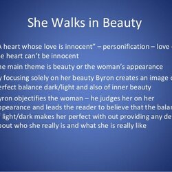 Fantastic Definition Of Inner Beauty Essay She Walks Byron In