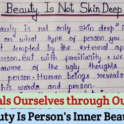 Out Of This World Beauty Is Not Skin Deep Essay Paragraph