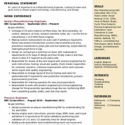 Brilliant Manufacturing Engineer Resume Samples Senior Template Build