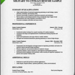 Fantastic Military To Civilian Resume Builder Examples Jerry