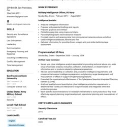 Military To Civilian Resume Example Writing Tips For
